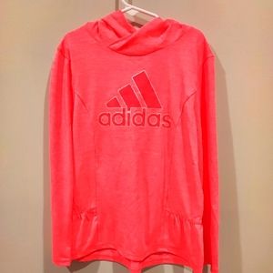 NEW Adidas girls hooded ruffled tee